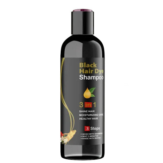 Black Hair Dye Shampoo de Henna — Cubre Canas Negro