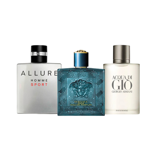 Perfume Allure Sport + Versace Eros + Armani Acqua Di Gio