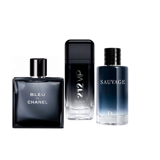 Perfume Bleu Channel + 212 VIP + Sauvage