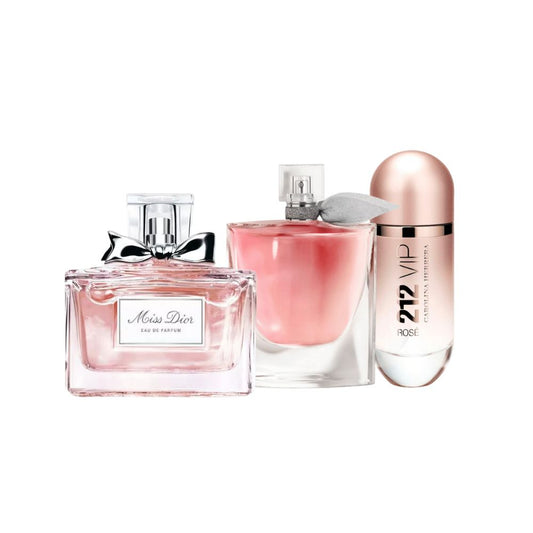 Miss Dior + La Vie Est Belle + 212 VIP Rosé
