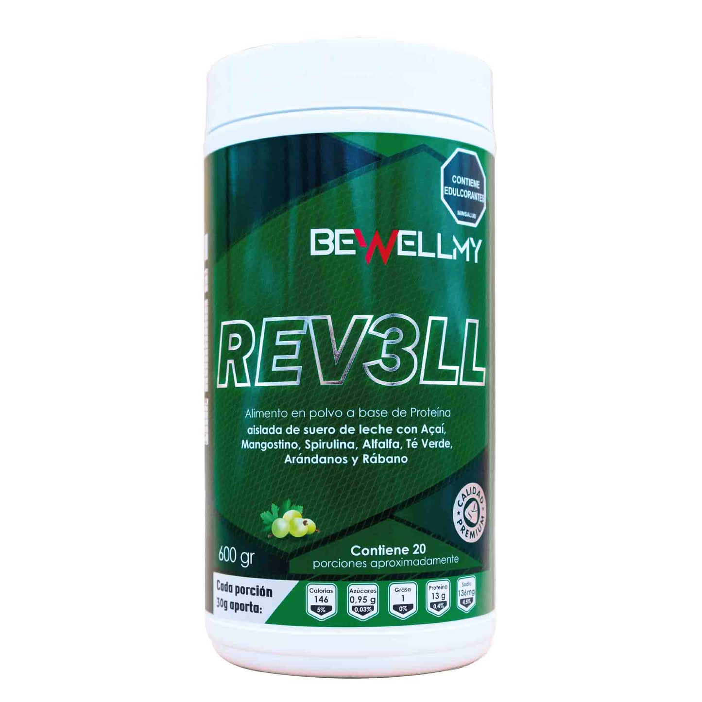 REV3LL - Proteína - Batido verde