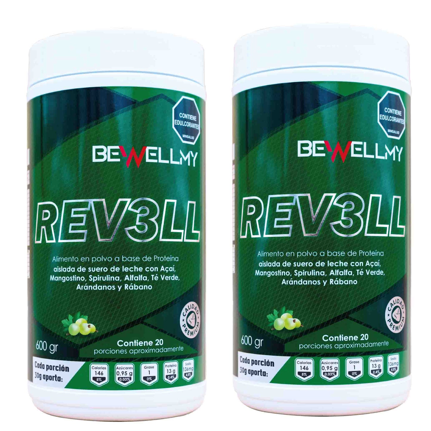 REV3LL - Proteína - Batido verde